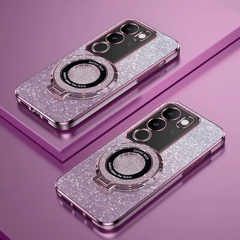 Vivo Y28 - تصفيح المغناطيسي حلقة حامل جراب هاتف