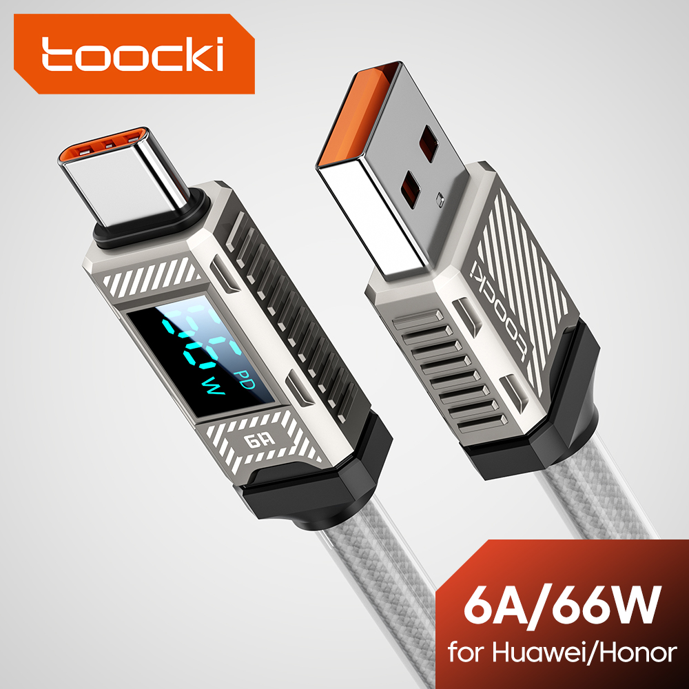 Fast Charging Cable - Toocki PD 66 واط USB C