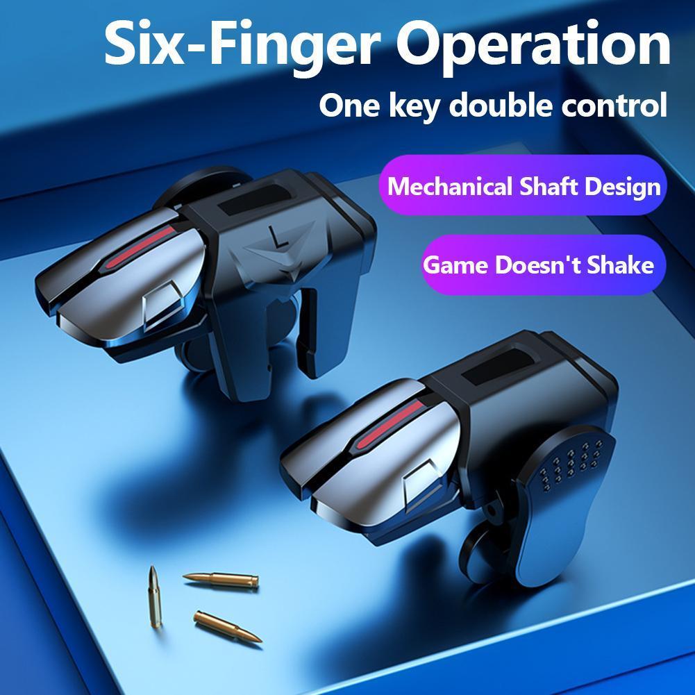 Gaming Trigger Phone - قطعتان من زناد الألعاب بستة أصابع