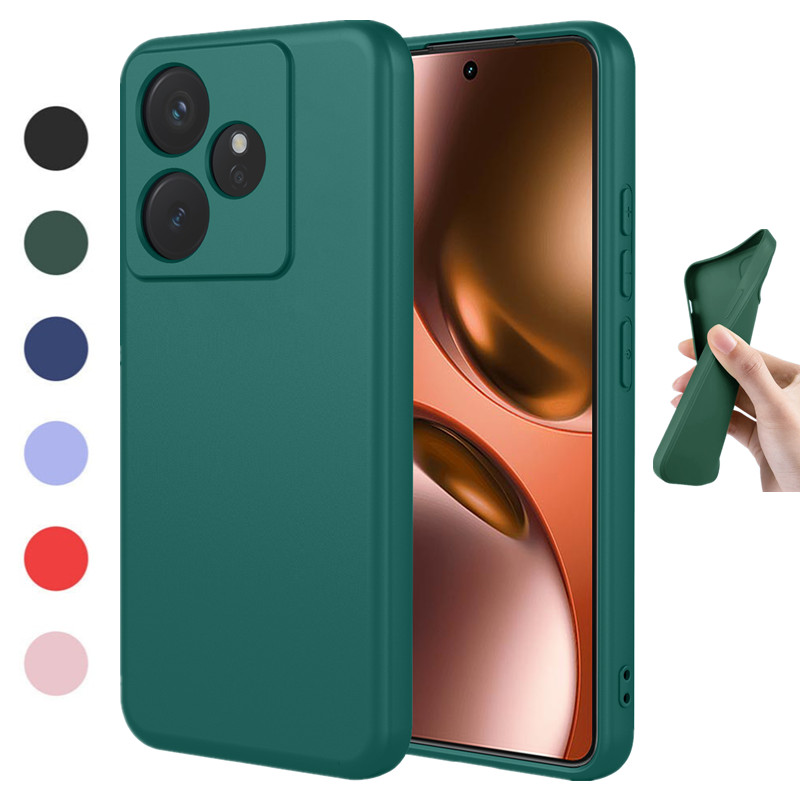 Realme Gt 6 - غطاء حماية مرن من السيليكون السائل