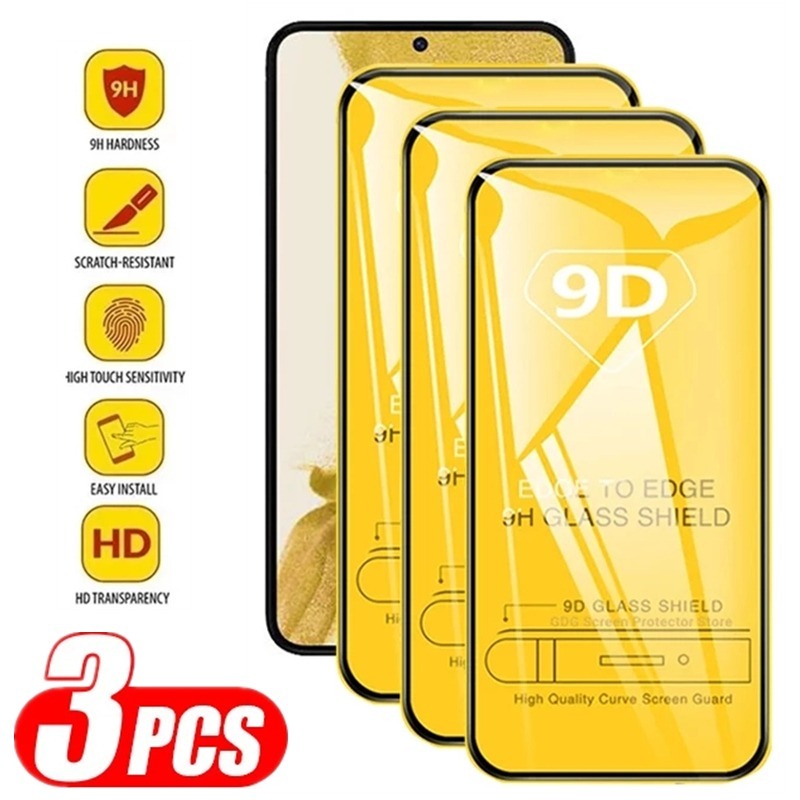 Realme Gt 6 - 3 قطعة 9D غطاء كامل واقيات