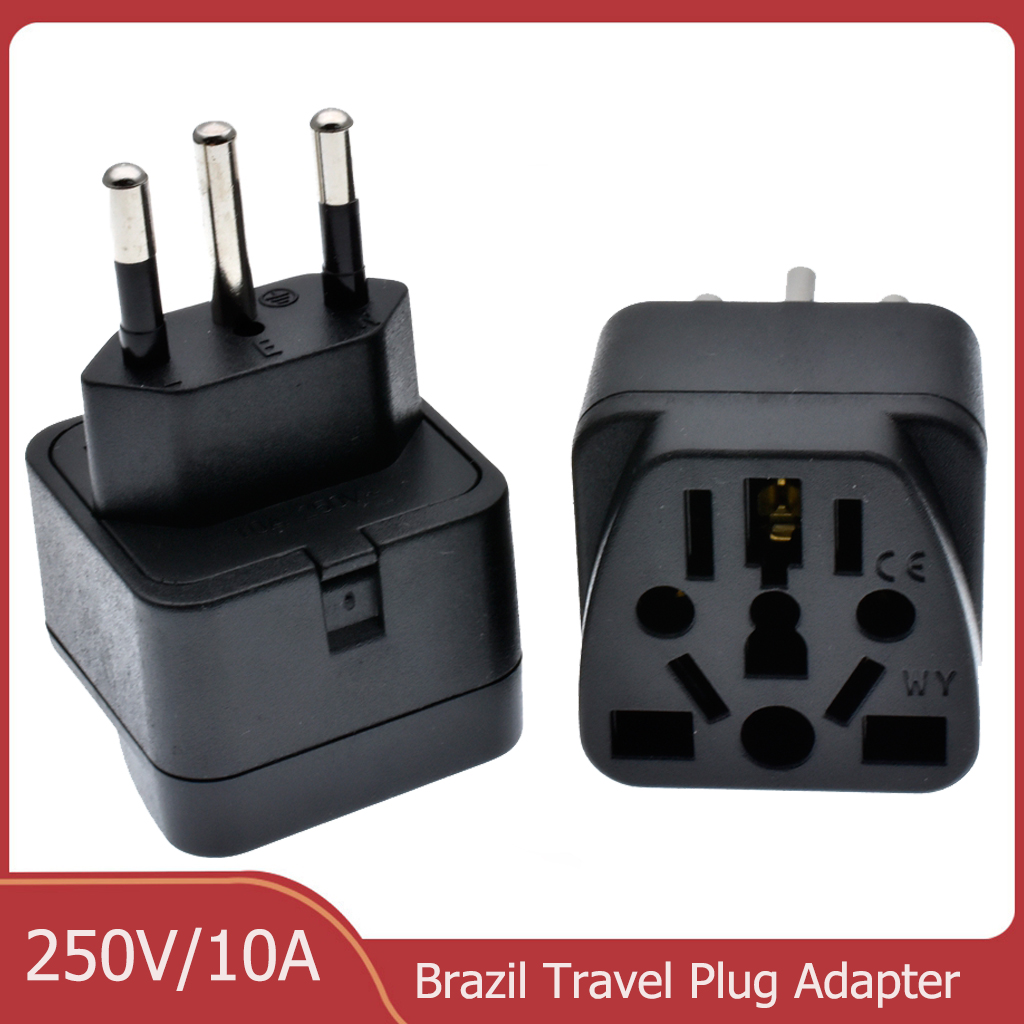 Phone Accessories Uk - العالمي البرازيل محول القابس 3 دبوس