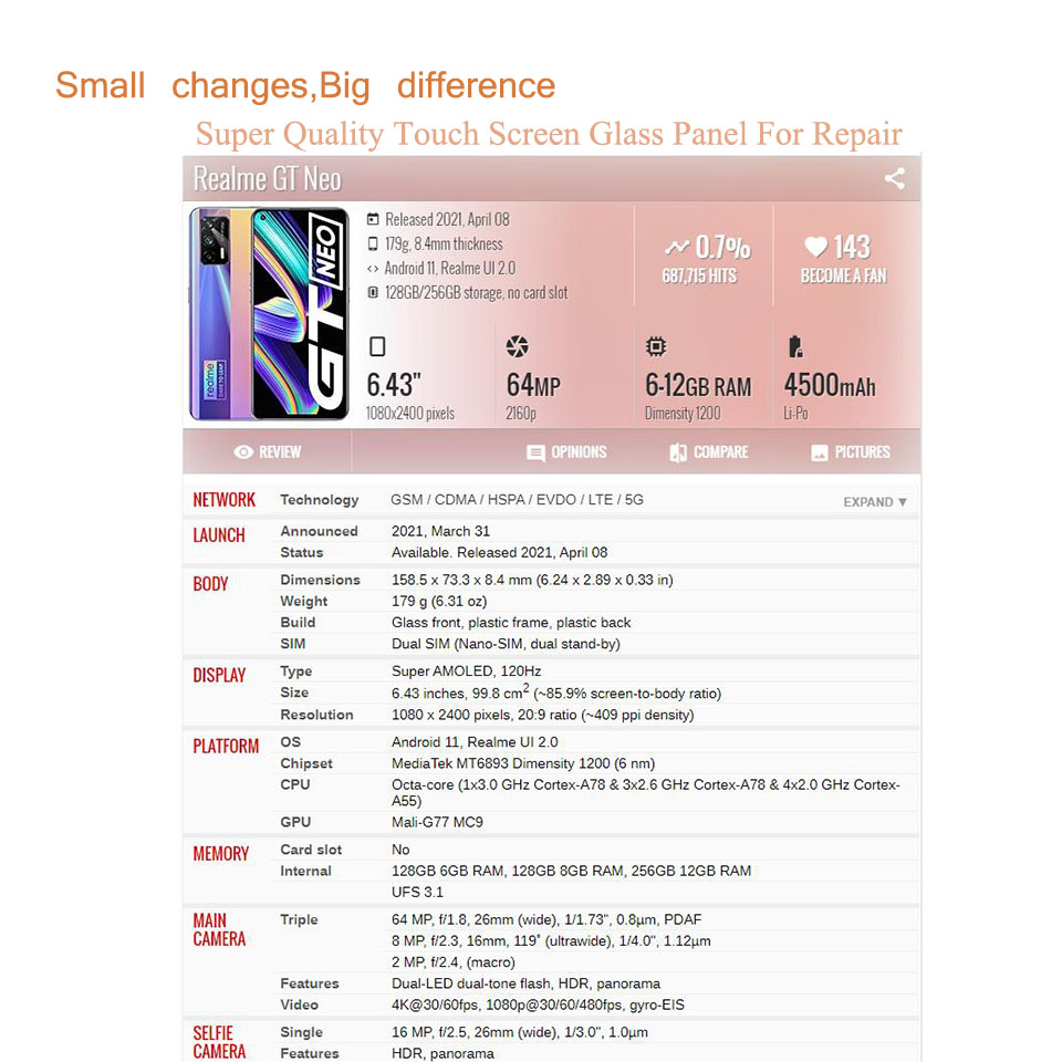 10 قطع/مجموعة لـ Realme GT 8 P - مراجعة Realme Gt 6 وسعره
