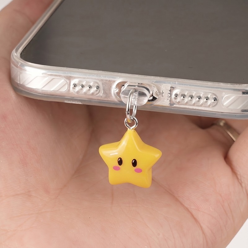 سدادة غبار للهاتف بتصميم نجمة  - مراجعة Yellow Phone Accessories وسعره
