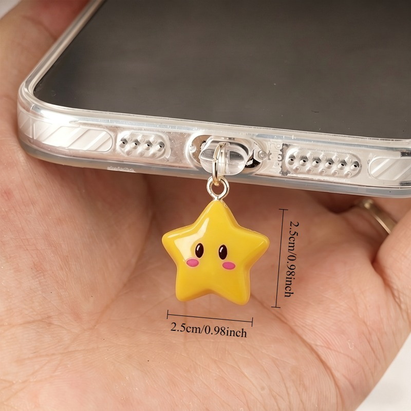 سدادة غبار للهاتف بتصميم نجمة  - مراجعة Yellow Phone Accessories وسعره
