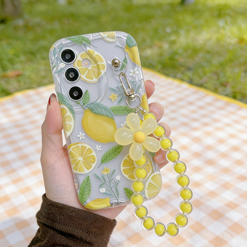 جراب هاتف بتصميم زهرة الليمون  - مراجعة Yellow Phone Accessories وسعره