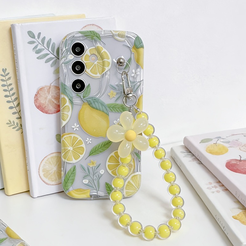 جراب هاتف بتصميم زهرة الليمون  - مراجعة Yellow Phone Accessories وسعره