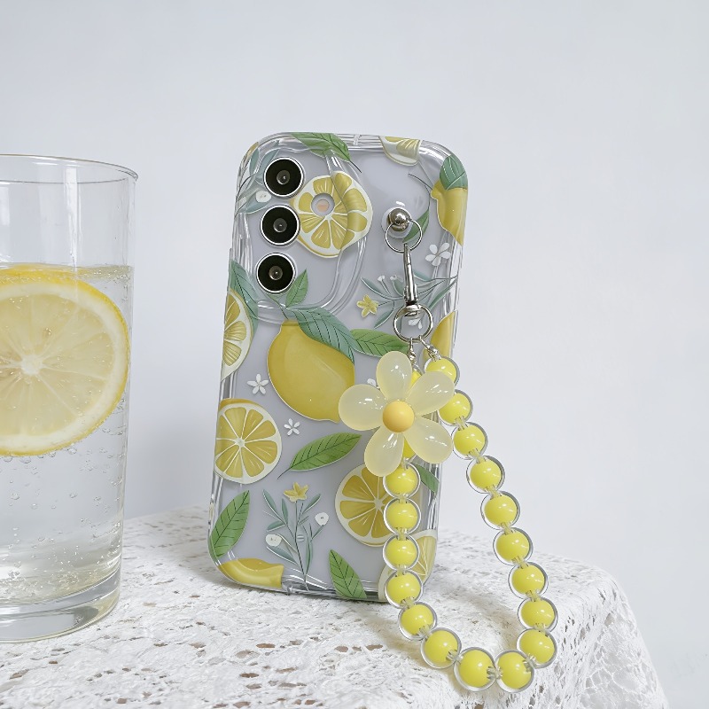 جراب هاتف بتصميم زهرة الليمون  - مراجعة Yellow Phone Accessories وسعره