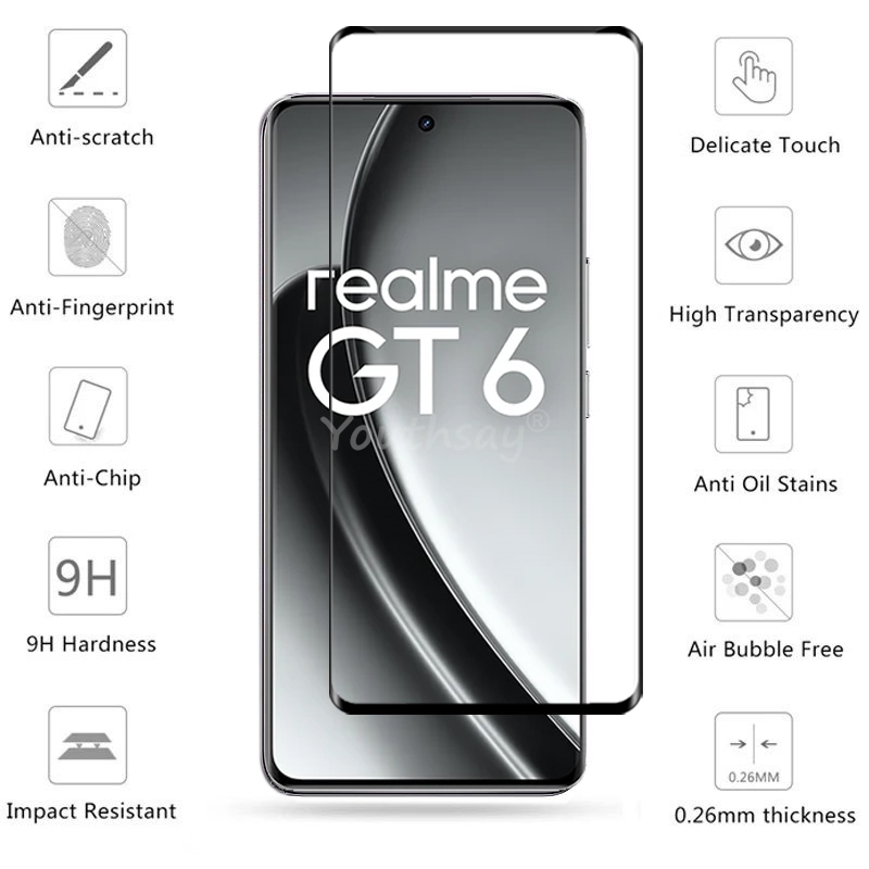 غطاء كامل من الزجاج لهاتف Real - مراجعة Realme Gt 6 وسعره