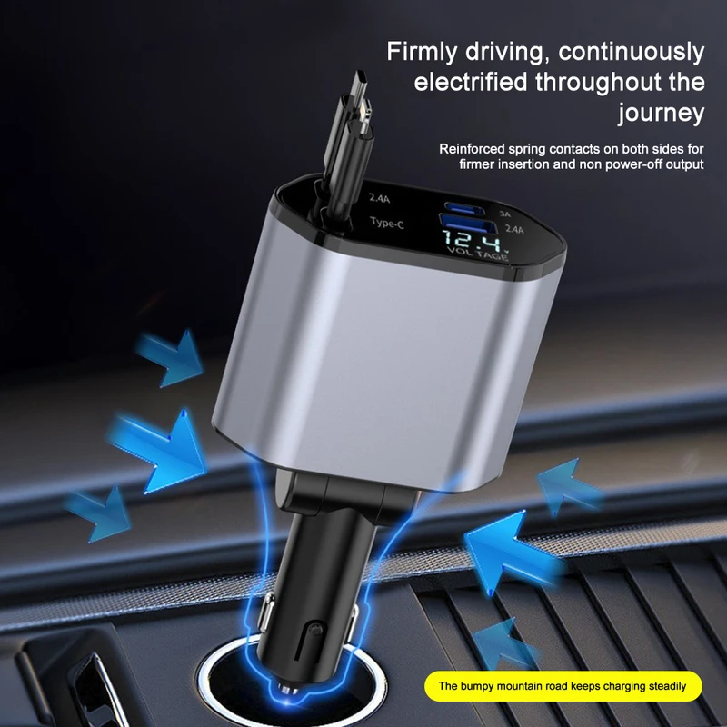 شاحن سيارة قابل للسحب لهاتف آي - مراجعة Fast Charging Cable وسعره