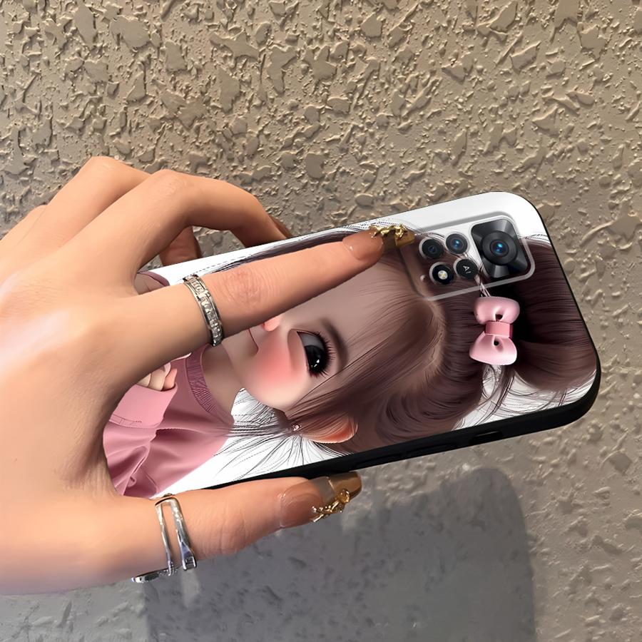 غطاء هاتف بنمط فتاة كرتونية له - مراجعة Xiaomi Phone Accessories وسعره