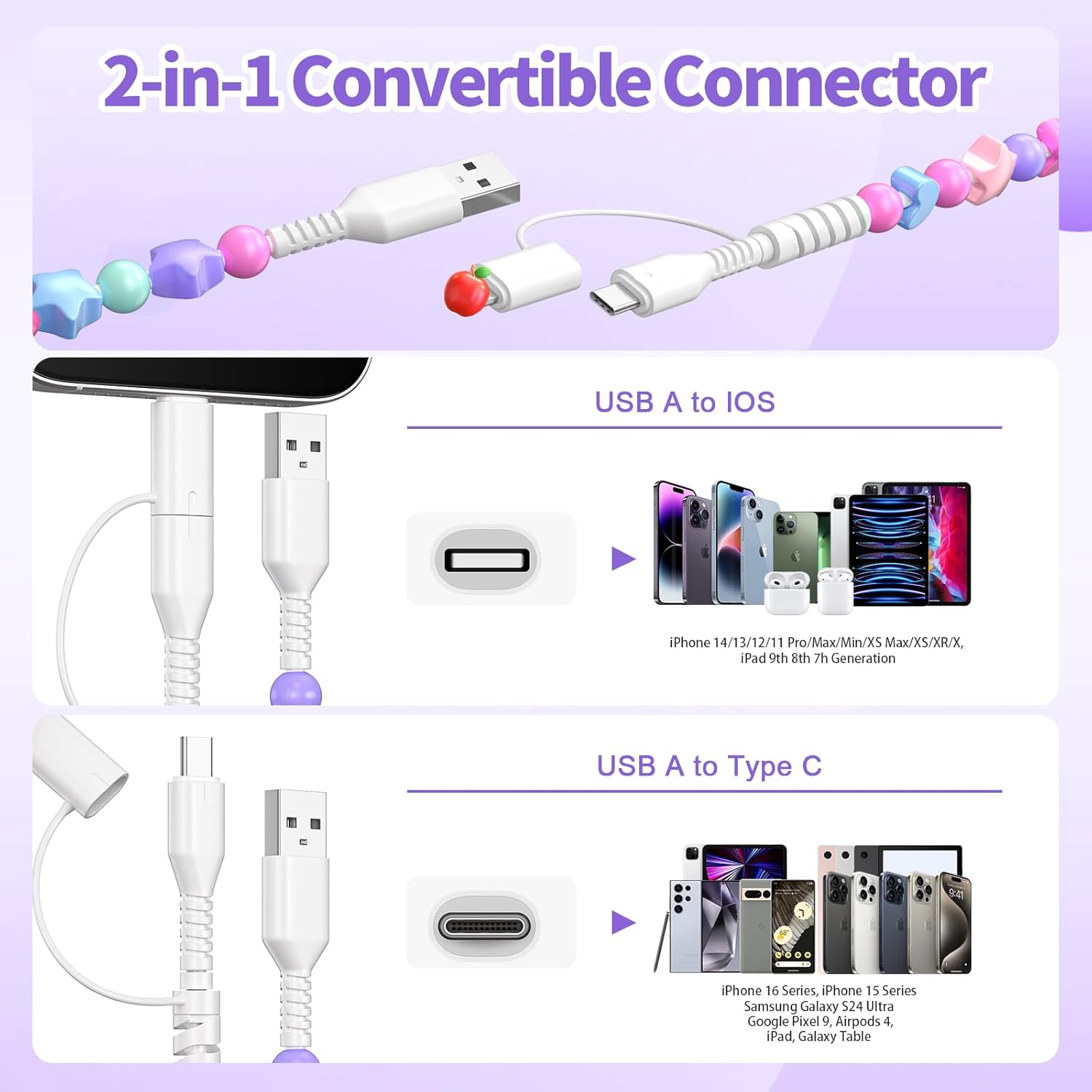 سلك شحن الخرزة، كابل شحن USB A - مراجعة Fast Charging Cable وسعره