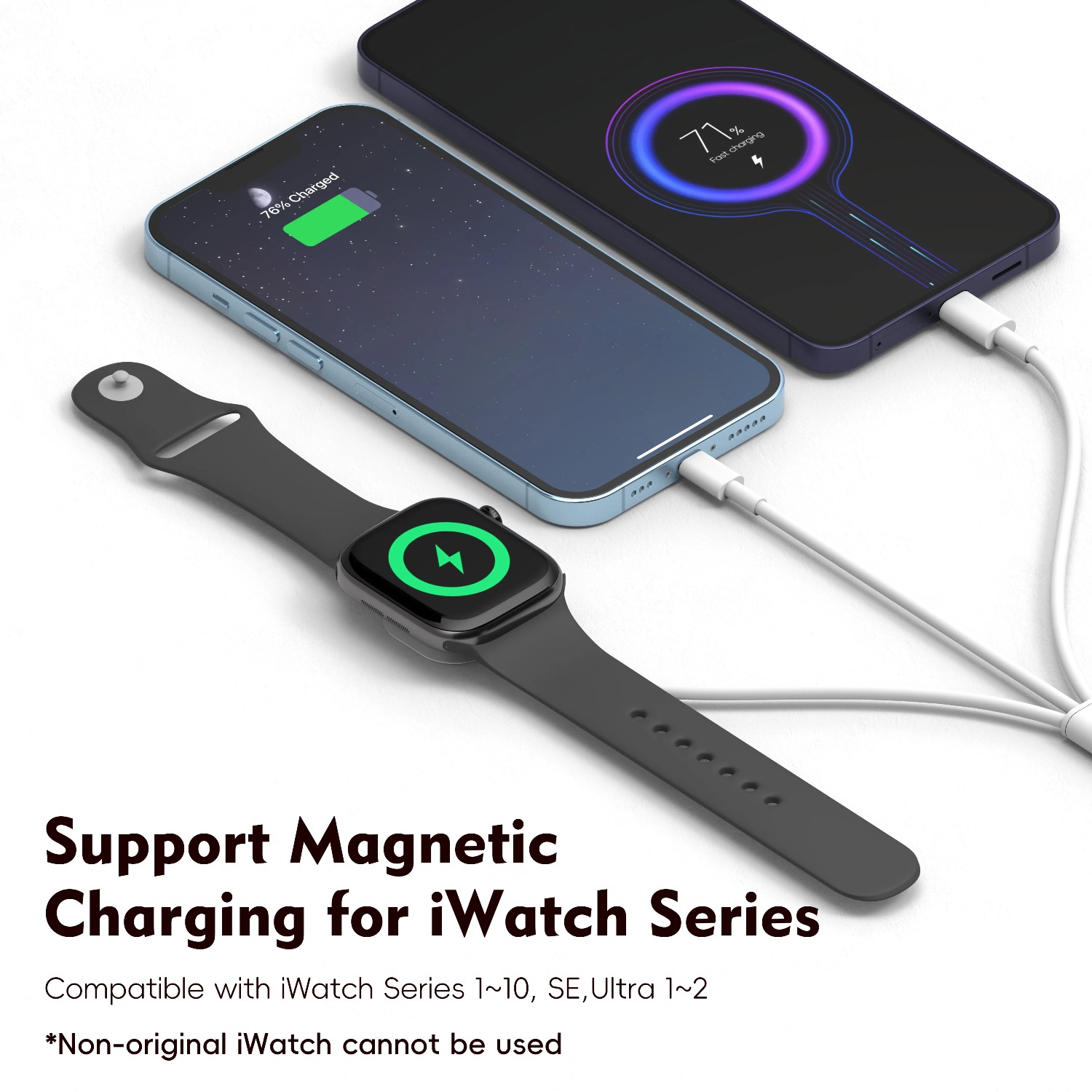 شاحن ساعة مغناطيسي 3 في 1 مع ك - مراجعة Fast Charging Cable وسعره