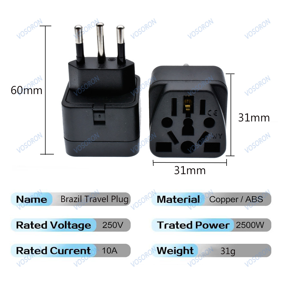 العالمي البرازيل محول القابس 3 - مراجعة Phone Accessories Uk وسعره